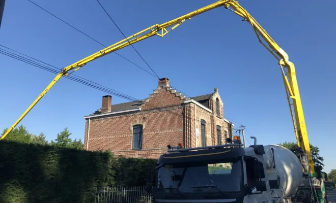 Coulage terrasse avec pompée 52m, Lille, TRANS-LINE